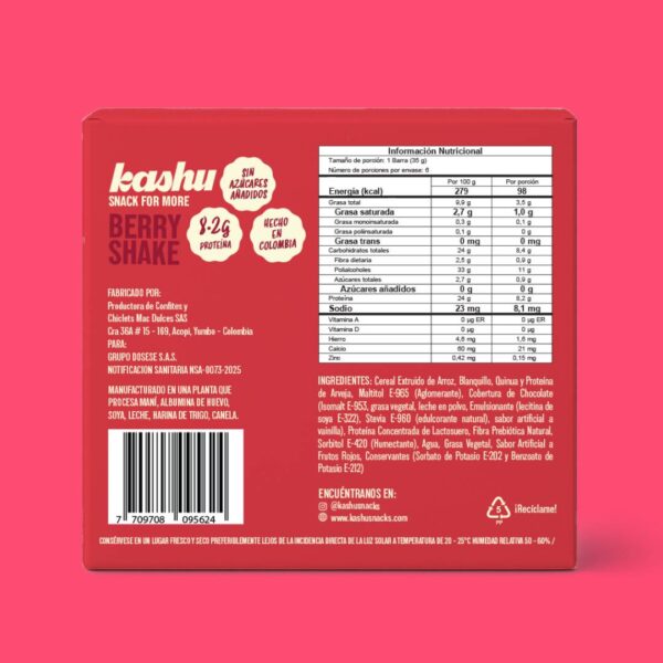 Barras Berry Shake x 6 und - Image 3